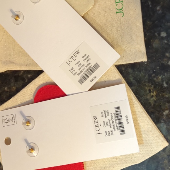 NWT💌 J. Crew 💕HEART STMNT💛🤍❤️GLASS SEED BEAD post earrings😻COLOUR CHOICES! - Picture 4 of 4